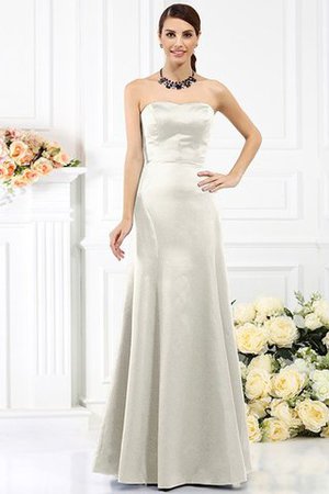 Robe demoiselle d'honneur longue de fourreau de bustier avec zip en satin - Photo 20
