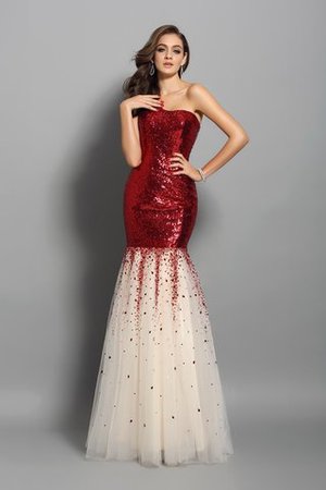 Robe de soirée longue naturel manche nulle d'épaule asymétrique de sirène - Photo 1