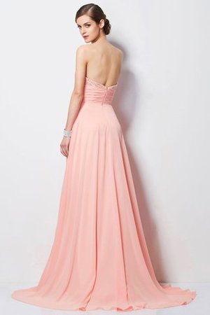 Robe de soirée longue avec zip de traîne courte avec chiffon a-ligne - Photo 2