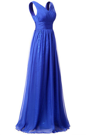 Robe de bal ruchés plongeants jusqu'au sol en satin extensible populaire romantique - Photo 5