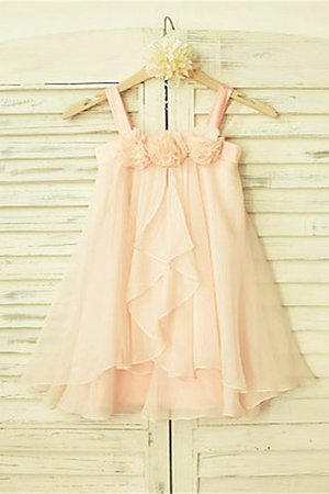Prinzessin Spaghetti Träger Ärmelloses Blumenmädchenkleid mit Rüschen mit Blume - Bild 2