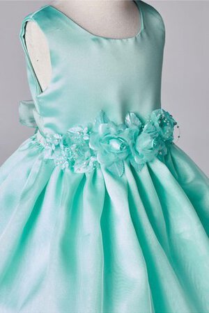 Robe de cortège enfant naturel en organza manche nulle ligne a ceinture en étoffe - Photo 2