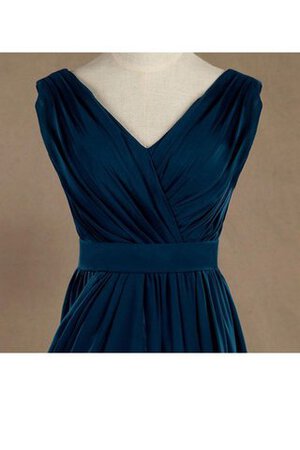 Vestido de Dama de Honor de Plisado de Manga tapada de Cremallera de Hasta el suelo - Foto 4