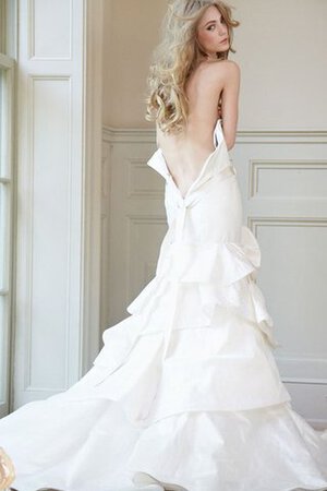 Robe de mariée a-ligne avec sans manches de traîne moyenne de bustier avec gradins - Photo 4