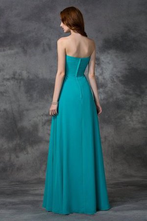 Ärmelloses A-Linie Chiffon Reißverschluss Bodenlanges Brautjungfernkleid - Bild 30