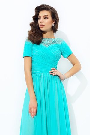 Robe de bal formelle longue en chiffon de col bateau de princesse - Photo 6