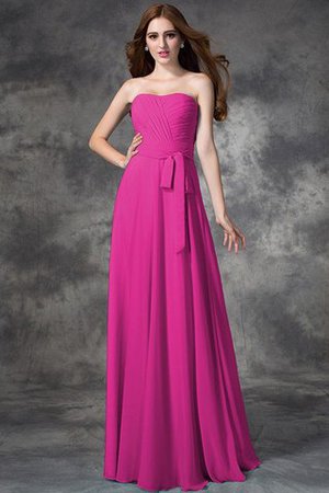 Normale Taille A-Line Chiffon Bodenlanges Anständiges Brautjungfernkleid - Bild 11