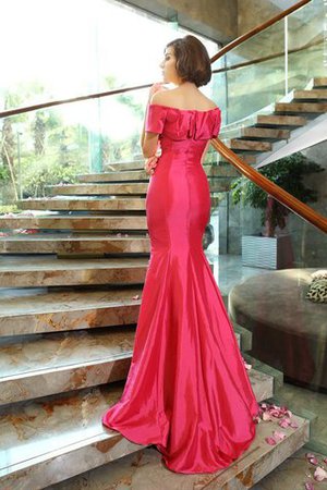 Robe mère de mariée naturel de traîne courte avec zip en taffetas de sirène - Photo 2
