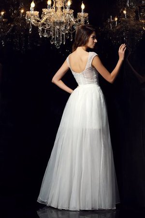 Robe de bal avec manche courte de princesse a-ligne textile en tulle avec perle - Photo 2