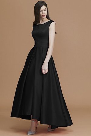 Asymmetrisch Prinzessin Reißverschluss Ärmelloses Satin Brautjungfernkleid - Bild 8