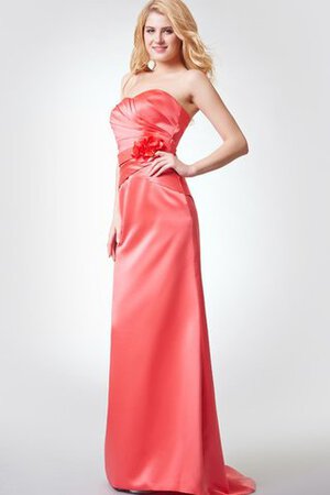 Abito da Damigella Cerniera senza strap con Increspato A-Line Romantico Elegante - Foto 2