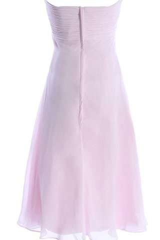 Robe demoiselle d'honneur distinguee avec zip avec fleurs de bustier ruché - Photo 2