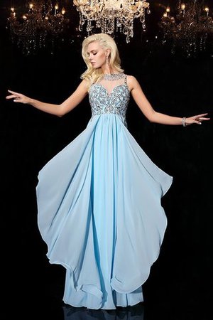 Prinzessin Schaufel-Ausschnitt A-Linie Formelles Abendkleid ohne Ärmeln - Bild 4