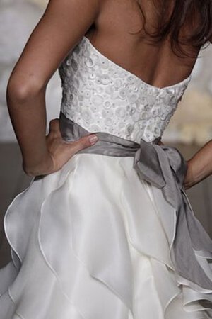 Robe de mariée avec ruban fermeutre eclair avec sans manches de bustier ceinture - Photo 3