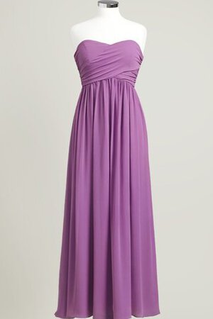 Robe demoiselle d'honneur plissé longue de col en cœur ruché - Photo 6