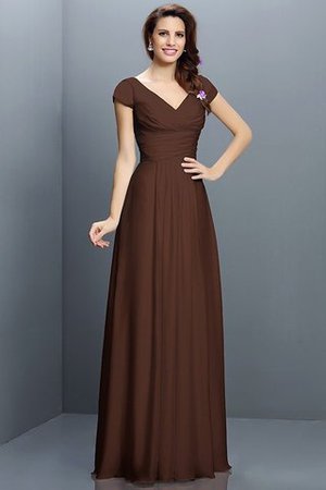Prinzessin Chiffon Empire Taille Brautjungfernkleid mit Plissierungen mit Drapierung - Bild 7