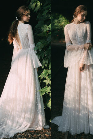 Robe de mariée fermeutre eclair avant-gardiste jusqu'au sol longue femme branché - Photo 2