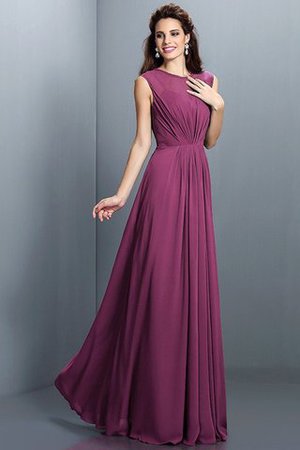 Prinzessin A Linie Plissiertes Normale Taille Brautjungfernkleid mit Drapierung - Bild 5