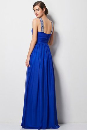 Robe de bal longue avec zip longueur au ras du sol avec chiffon a-ligne - Photo 2