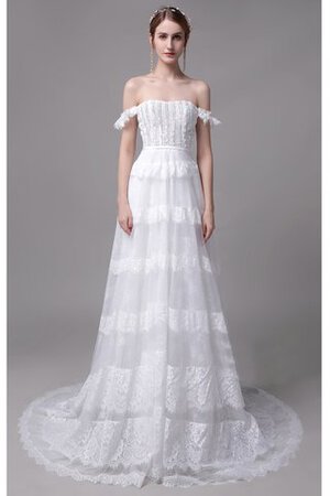 Abito da sposa meravigliosa senza maniche largo bretelle a-line in tulle cerniera - Foto 1