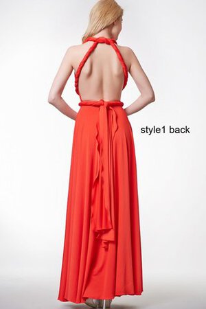 Robe demoiselle d'honneur nature elégant entrecroisé avec sans manches ruché - Photo 2