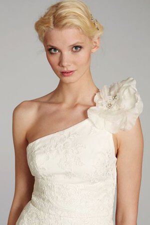 Moderno Vestido de Novia de Corte Recto en Encaje de Cola Barriba de Natural - Foto 3