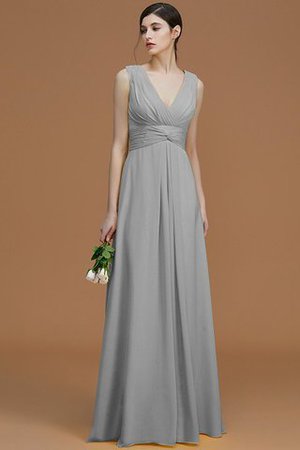 Prinzessin Chiffon V-Ausschnitt Reißverschluss Brautjungfernkleid mit Natürlicher Taille - Bild 33