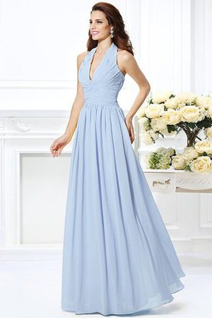 Robe demoiselle d'honneur naturel avec zip a-ligne de princesse jusqu'au sol - Photo 18