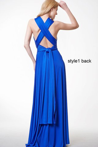 Robe demoiselle d'honneur ruché en chiffon avec sans manches de lotus croisade - Photo 2