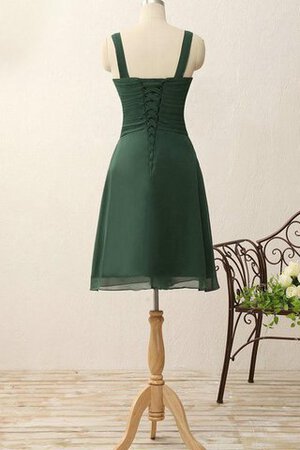 Natürliche Taile A-Line plissiertes kurzes knielanges Brautjungfernkleid - Bild 2