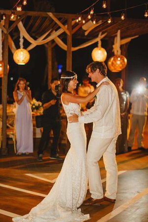 Robe de mariée sexy mode romantique a plage de traîne mi-longue - Photo 3