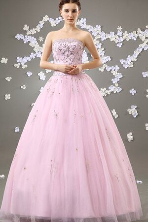 Robe de quinceanera textile en tulle de bustier avec perle - Photo 1