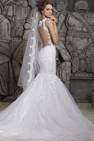 Abito da Sposa Coda A Strascico Corto sensuale in Pizzo Elegante in pizzo con Ricamo - Foto 4