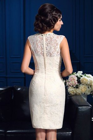 Robe mère de mariée collant longueur mollet manche nulle avec zip col ras du cou - Photo 6