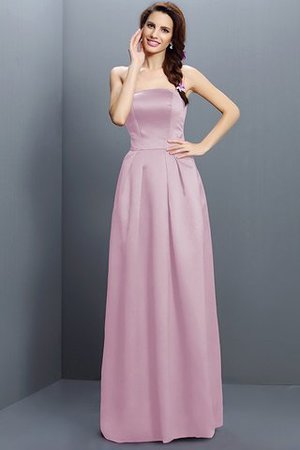 Satin Reißverschluss Enges Ärmelloses Sittsames Brautjungfernkleid - Bild 19
