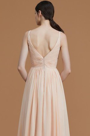 Abito da Damigella A Terra Naturale Principessa in Chiffon A-Line - Foto 7