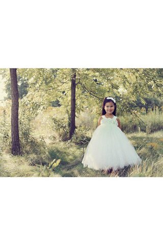 Robe de cortège enfant avec perle ceinture en étoffe avec fleurs avec sans manches avec ruban - Photo 2