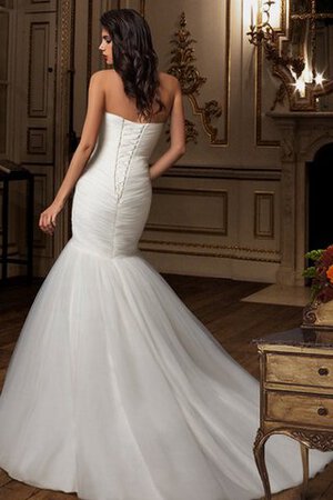 Abito da Sposa con Criss-cross sexy Senza Maniche con Piega Semplice Cuore - Foto 2