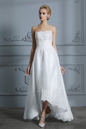Wunderbar Romantisches Besonderes Brautkleid mit Natürlicher Taille mit Knöpfen - Bild 1