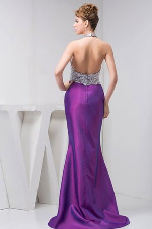 Ärmellos Schlüsselloch Rücken Paillettenbesetztes Meerjungfrau Abendkleid mit vorne Schlitz - Bild 7