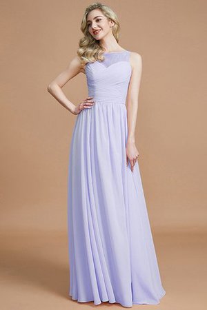 Robe demoiselle d'honneur de col bateau de princesse avec chiffon a-ligne ruché - Photo 22