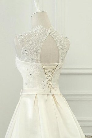 Ärmellos dreiviertel Länge Ärmeln Spitze Duchesse-Linie einfaches Brautkleid mit Pailletten - Bild 3