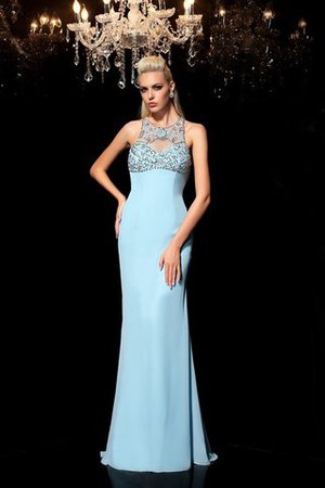 Robe de bal sexy naturel longue avec sans manches en chiffon - Photo 1