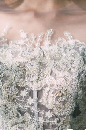 Robe de mariée attrayant textile en tulle jusqu'au sol moderne longue - Photo 7