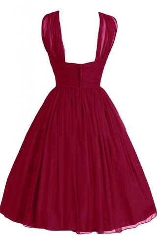 Normale Taille Reißverschluss Chiffon A-Line knielanges Brautjungfernkleid - Bild 2