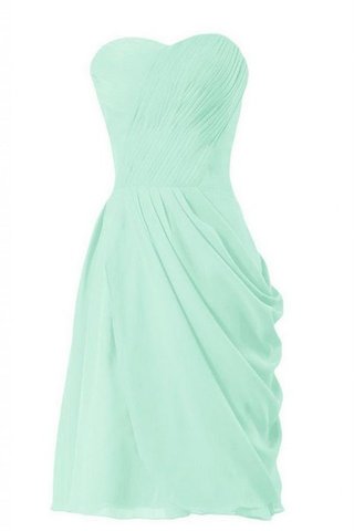 Robe demoiselle d'honneur bref moderne ligne a manche nulle avec zip - Photo 1