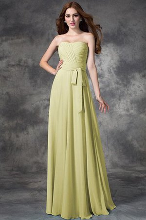 Normale Taille A-Line Chiffon Bodenlanges Anständiges Brautjungfernkleid - Bild 8