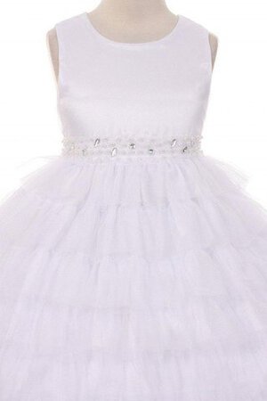 Robe de cortège enfant avec perle textile en tulle de tour de ceinture empire ligne a - Photo 4