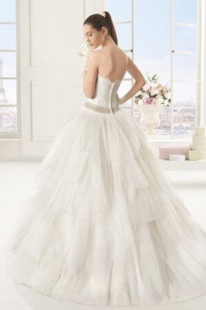Robe de mariée plissé de mode de bal fermeutre eclair de traîne courte de col en cœur - Photo 2