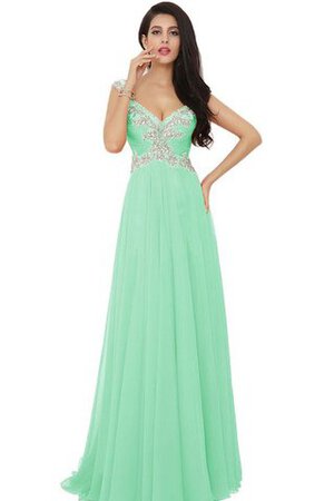 Vestido de Dama de Honor de Hasta el suelo de Manga tapada de Plisado de Natural - Foto 1